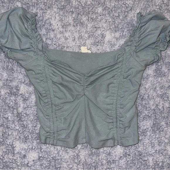 Garage Sage Green Synched Crop Top - Size XS - Picture 2 of 5